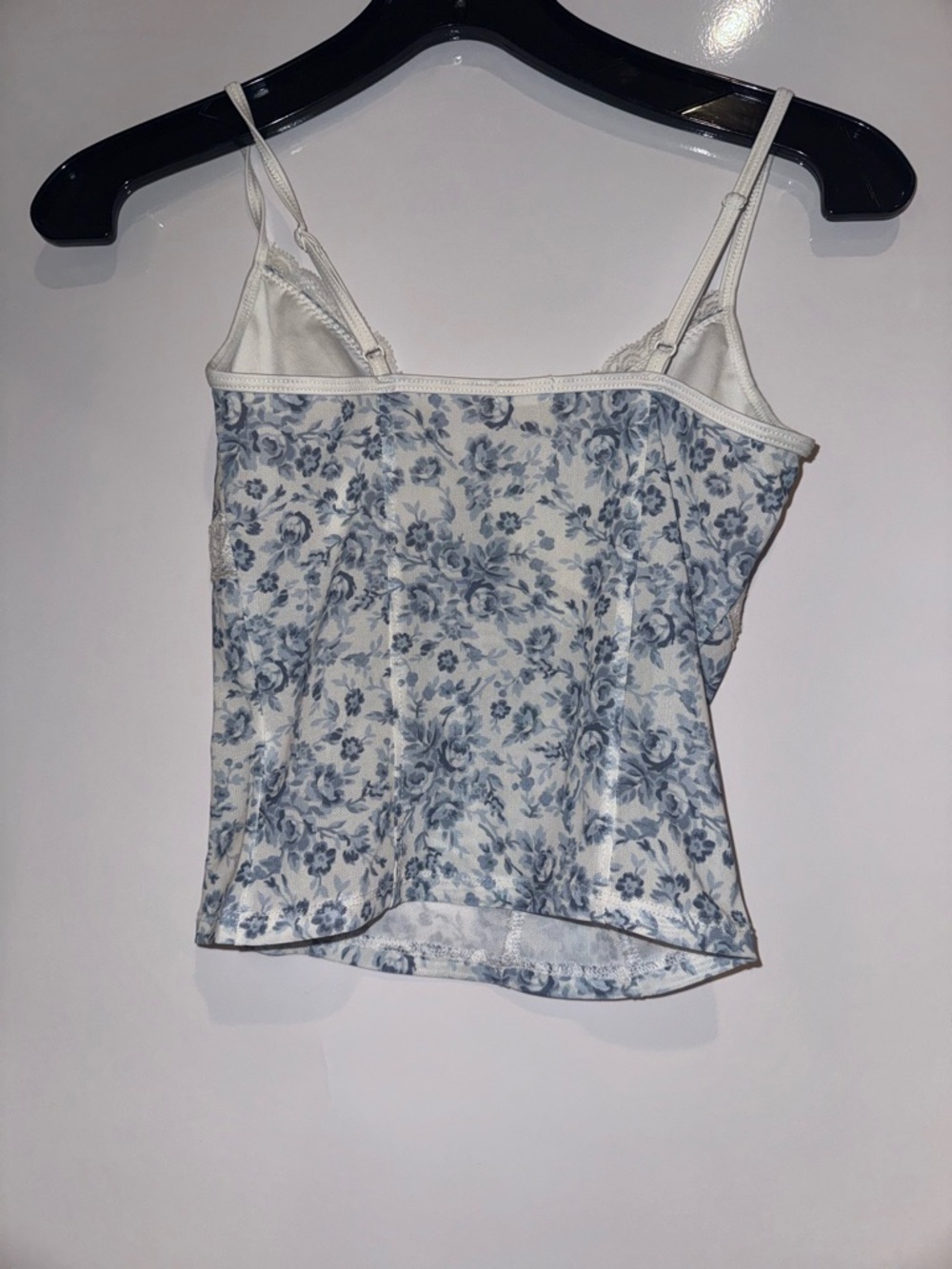 Garage Blue Floral Lace-Trim Corset Top - Picture 2 of 3